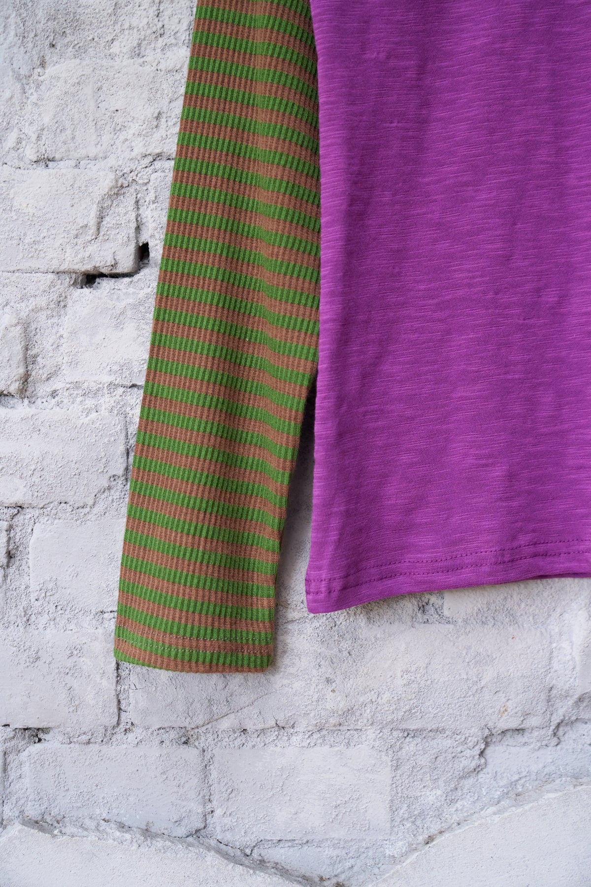 Striped Color-Block Raglan Top
