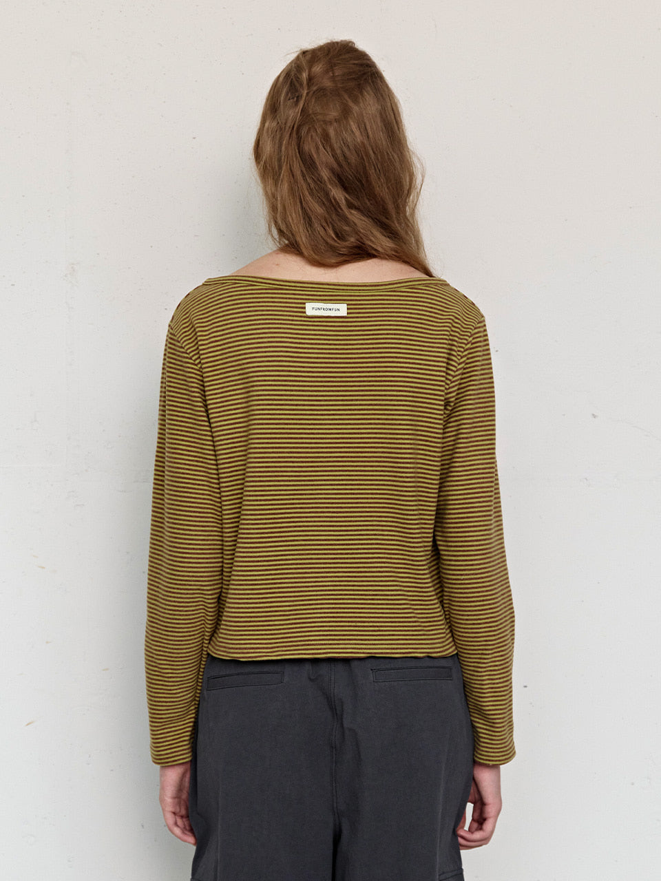 FUN FROM FUN Boat Neck Cardigan, Pickle Green