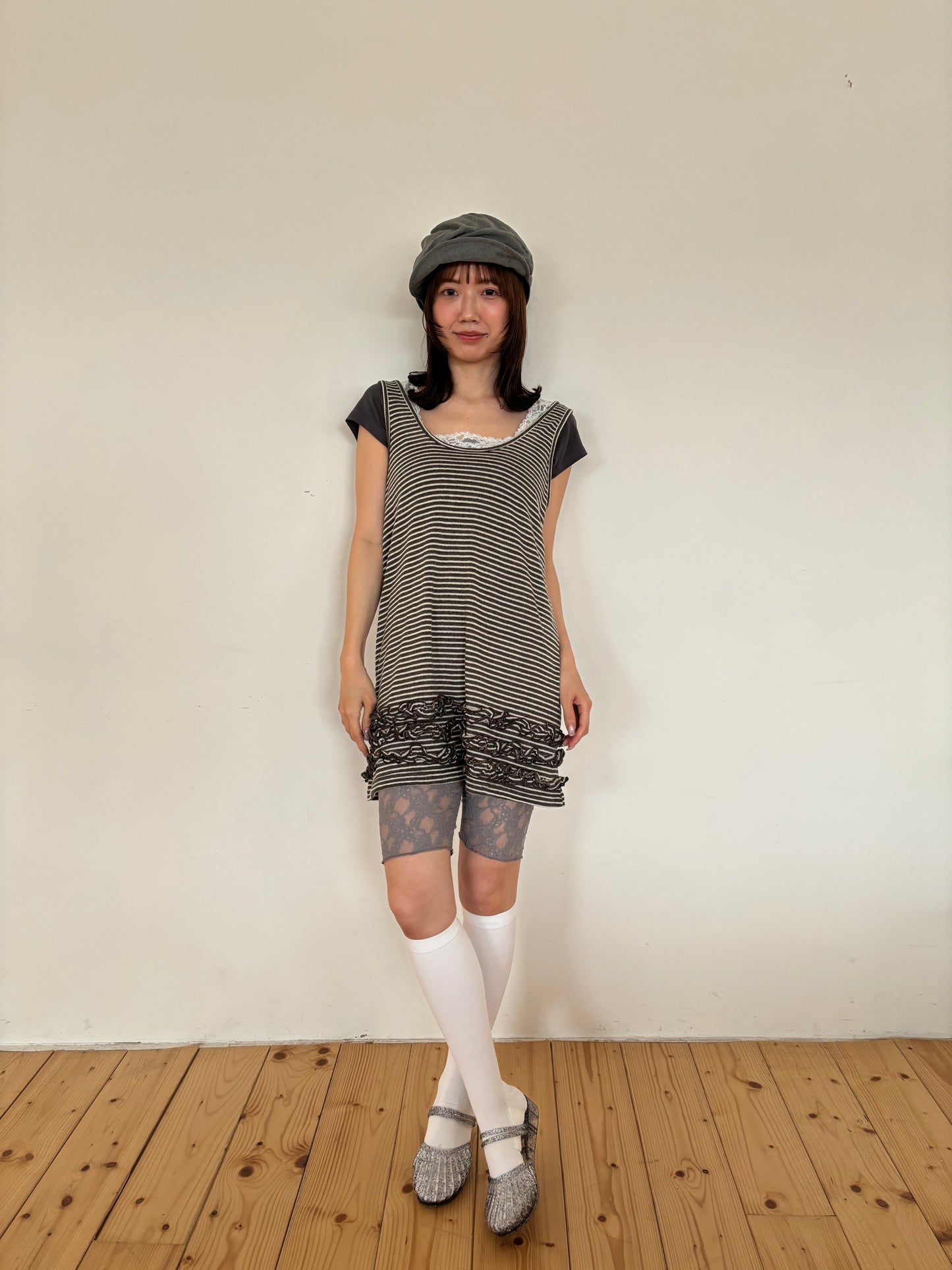 Ripple Hem Stripe Tank