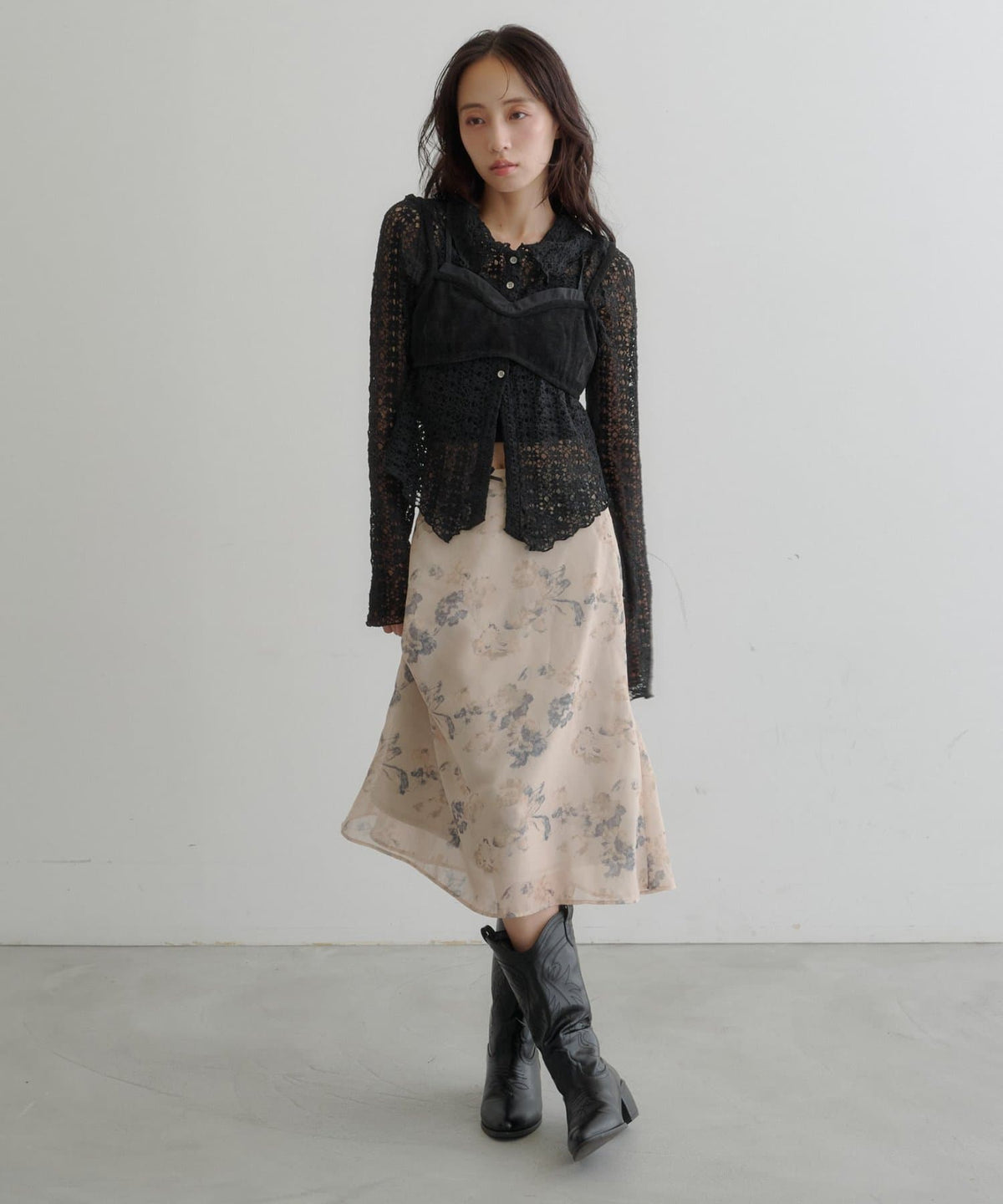 (Sale 至9/21 22:00)Kastane 透明薄紗中長裙