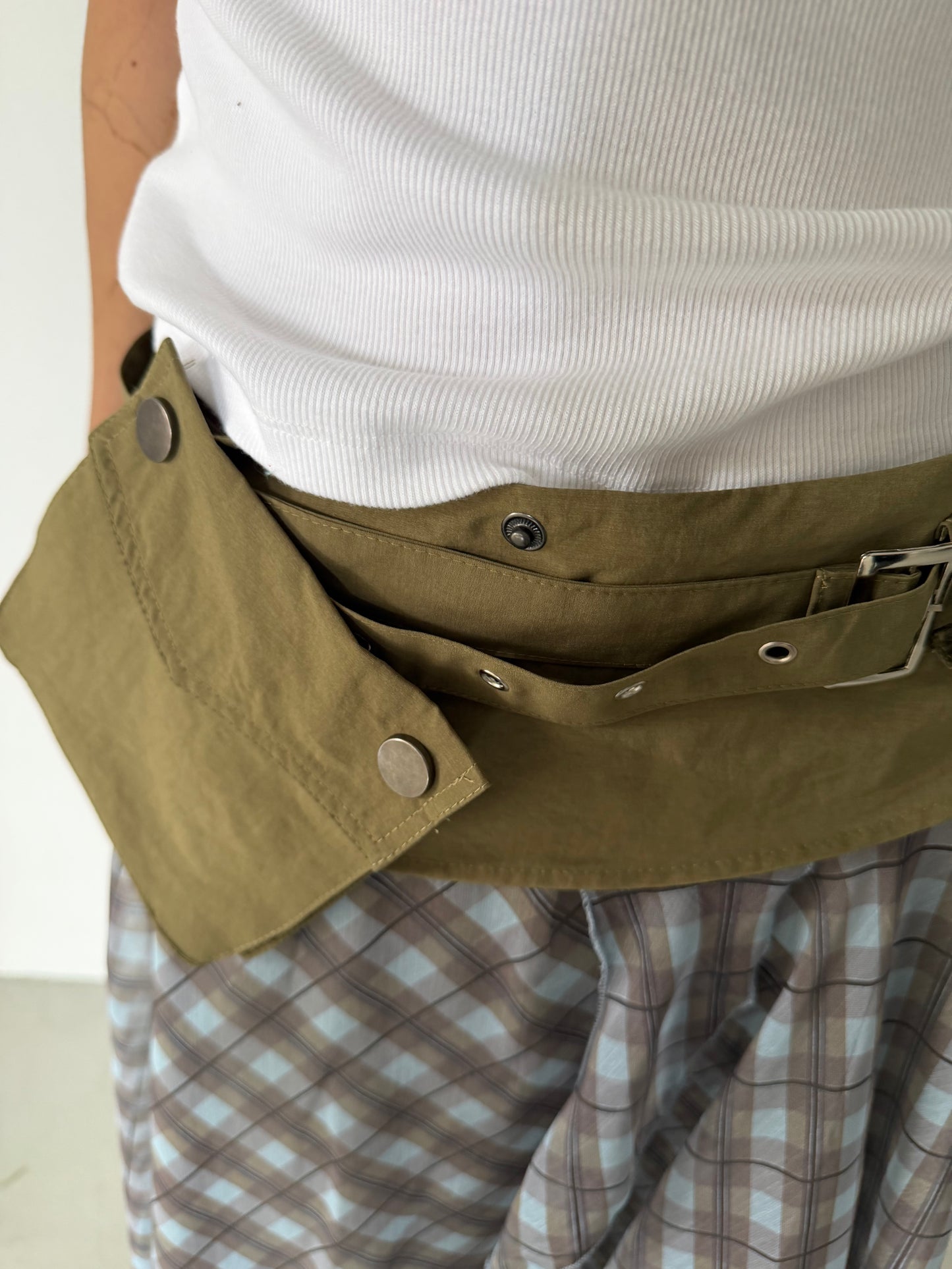 Utility Pouch Check Skirt
