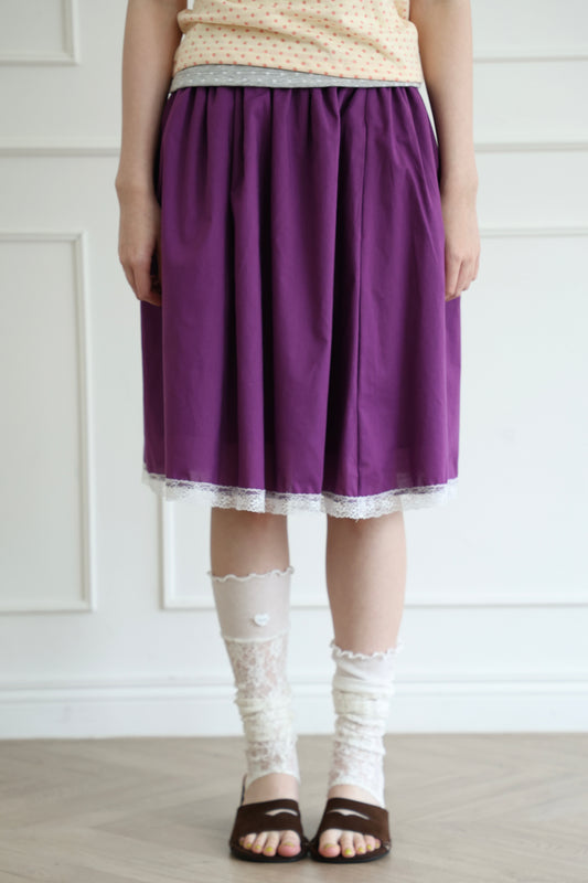 Brightly colored lace puff skirt
