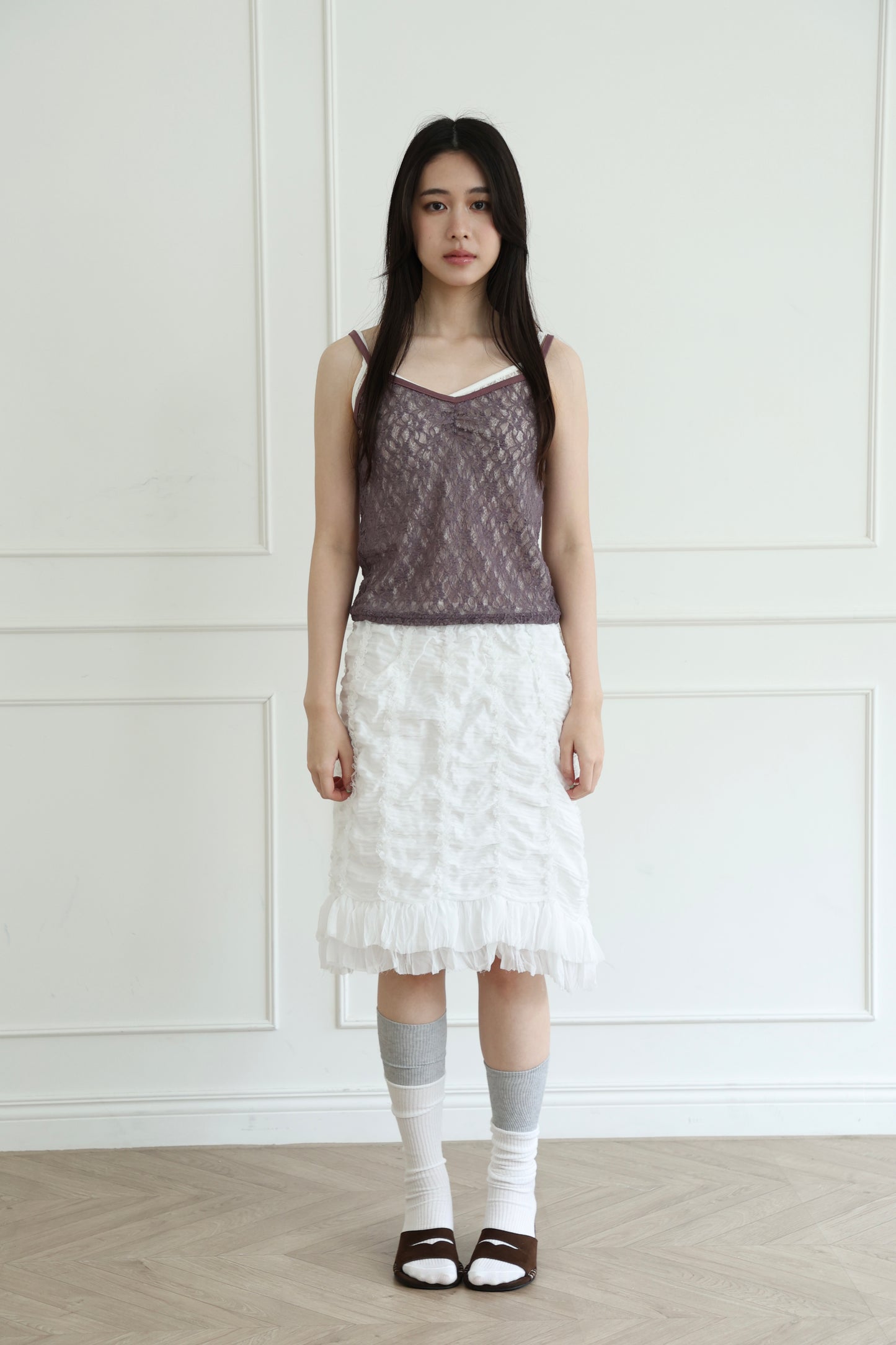 Color-blocked knee socks