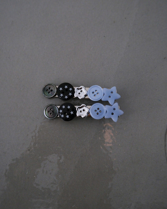 Button hair clip