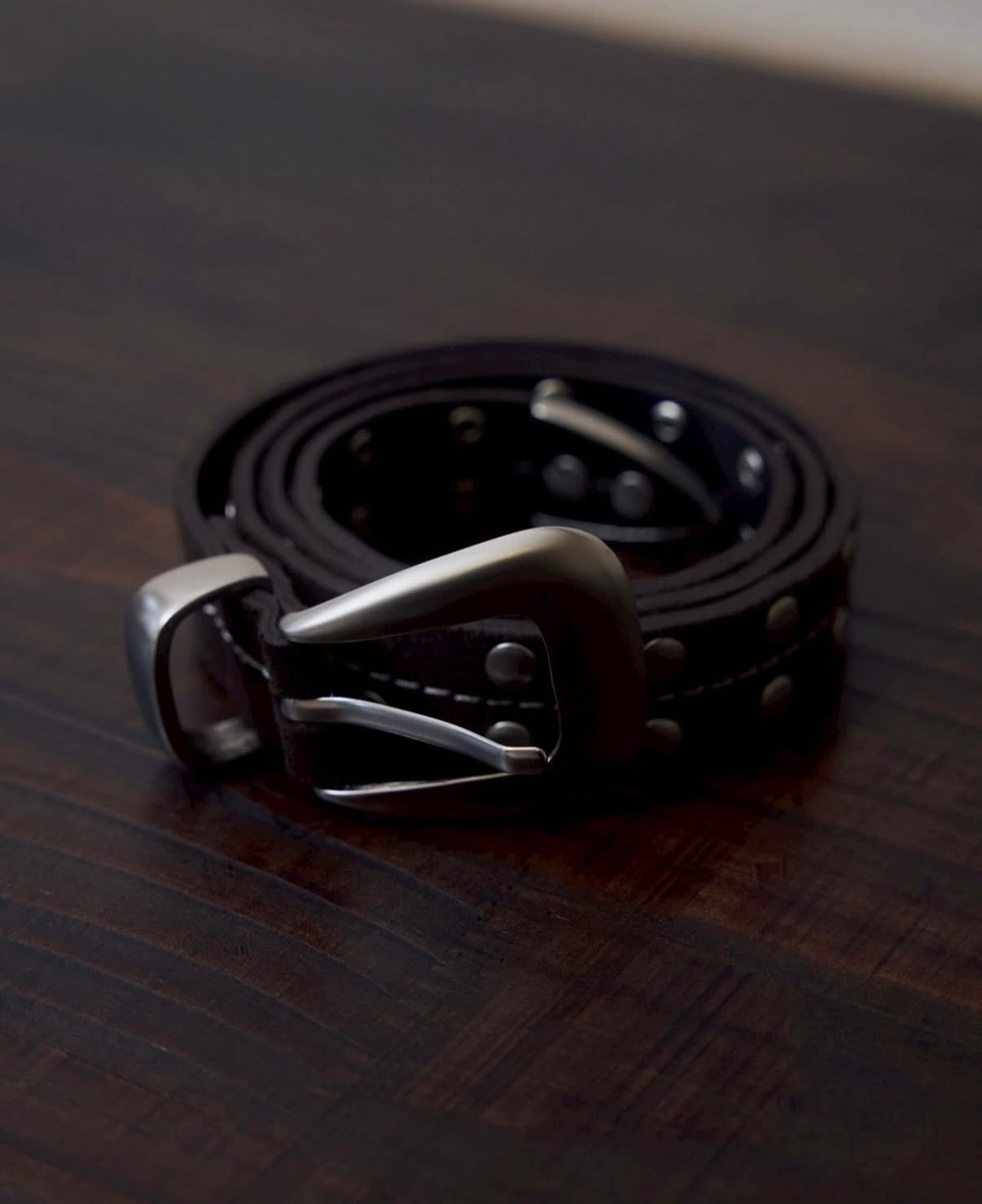 Cowhide Studded Belt