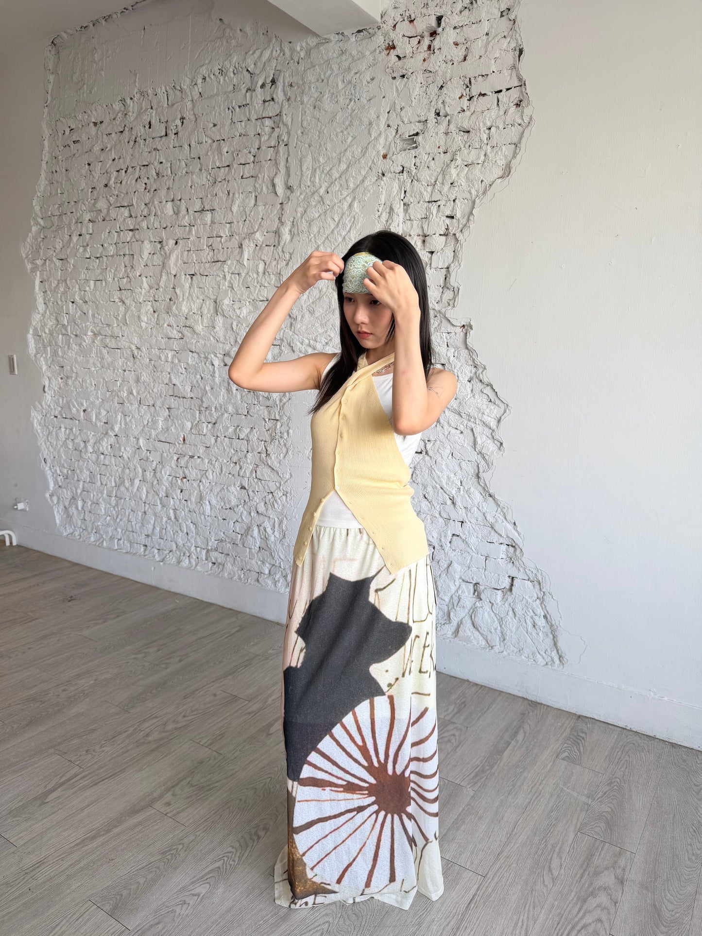 Double-sided printed dress