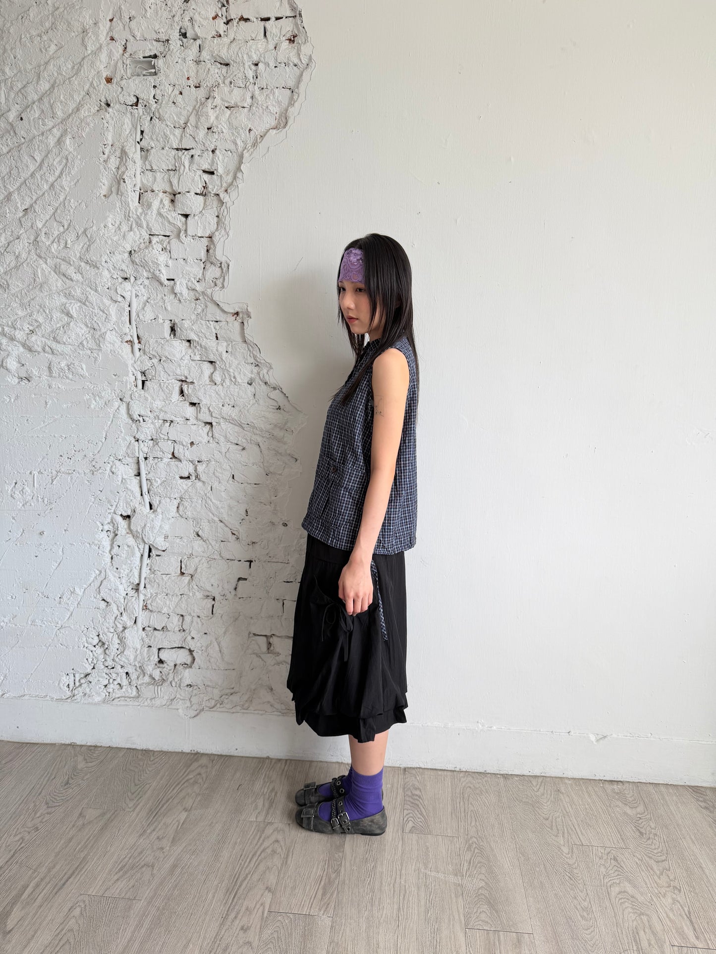 Ruffled Pocket Balloon Skirt