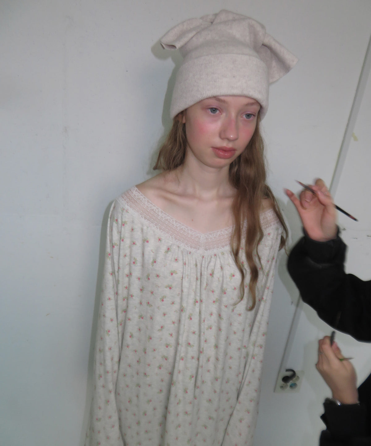 FUN FROM FUN KNOTTED BEANIE, BEIGE