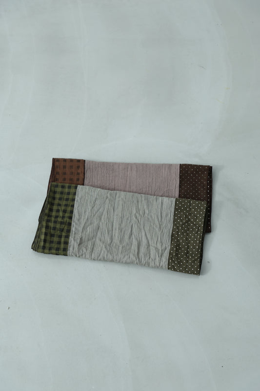 Double checkered polka dot scarf