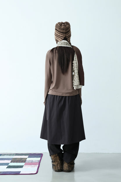 Retro Striped Button A-Line Skirt