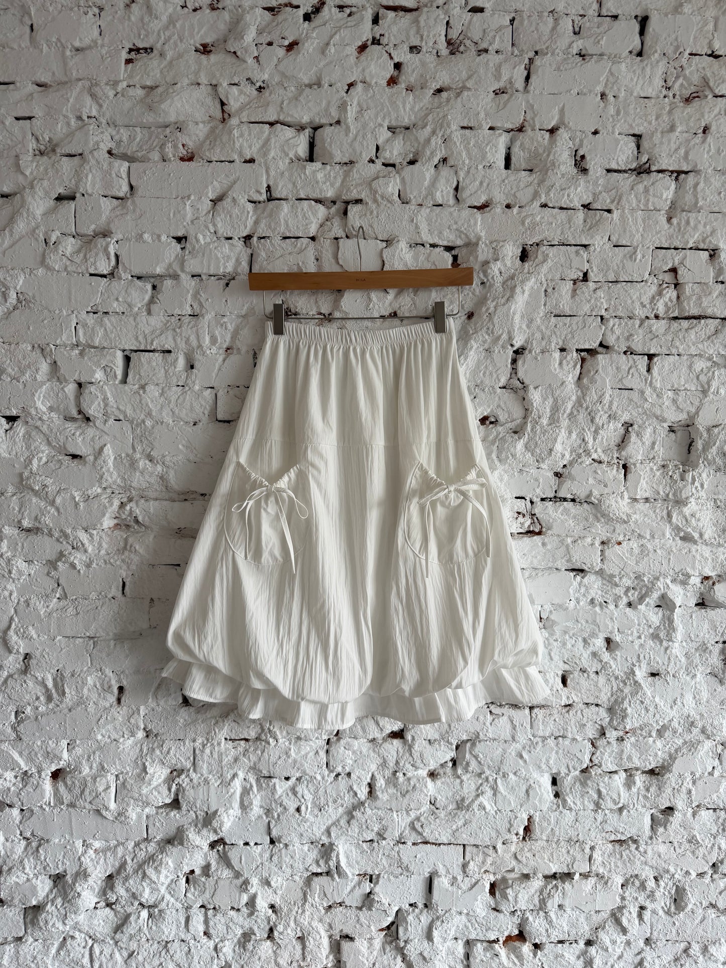 Ruffled Pocket Balloon Skirt