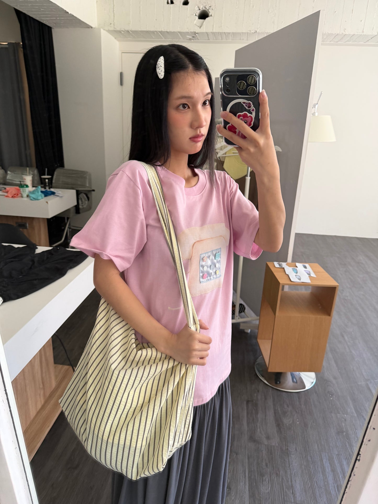 Oversized Striped Bag