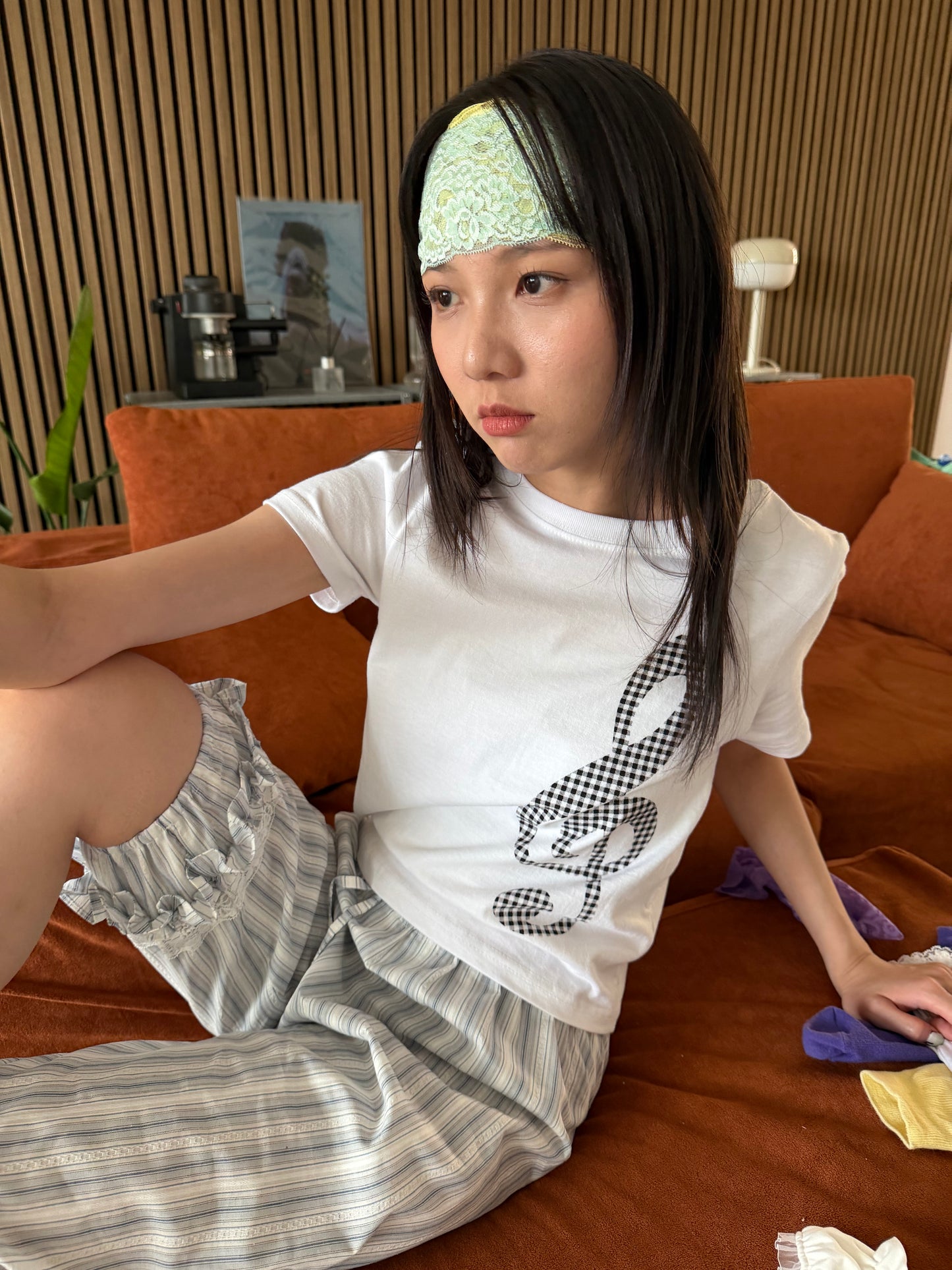 Musical note short-sleeved top