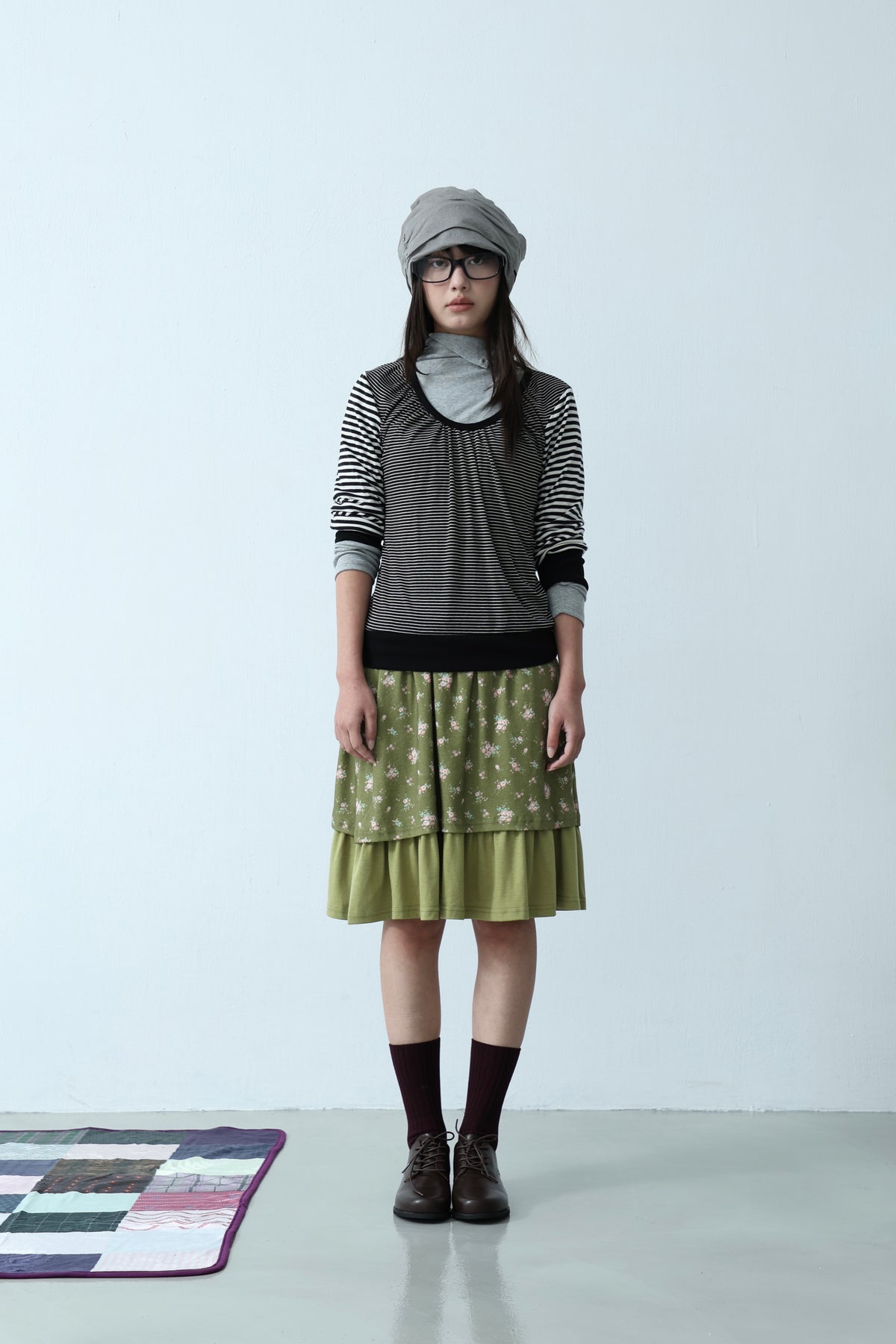 Striped patchwork top