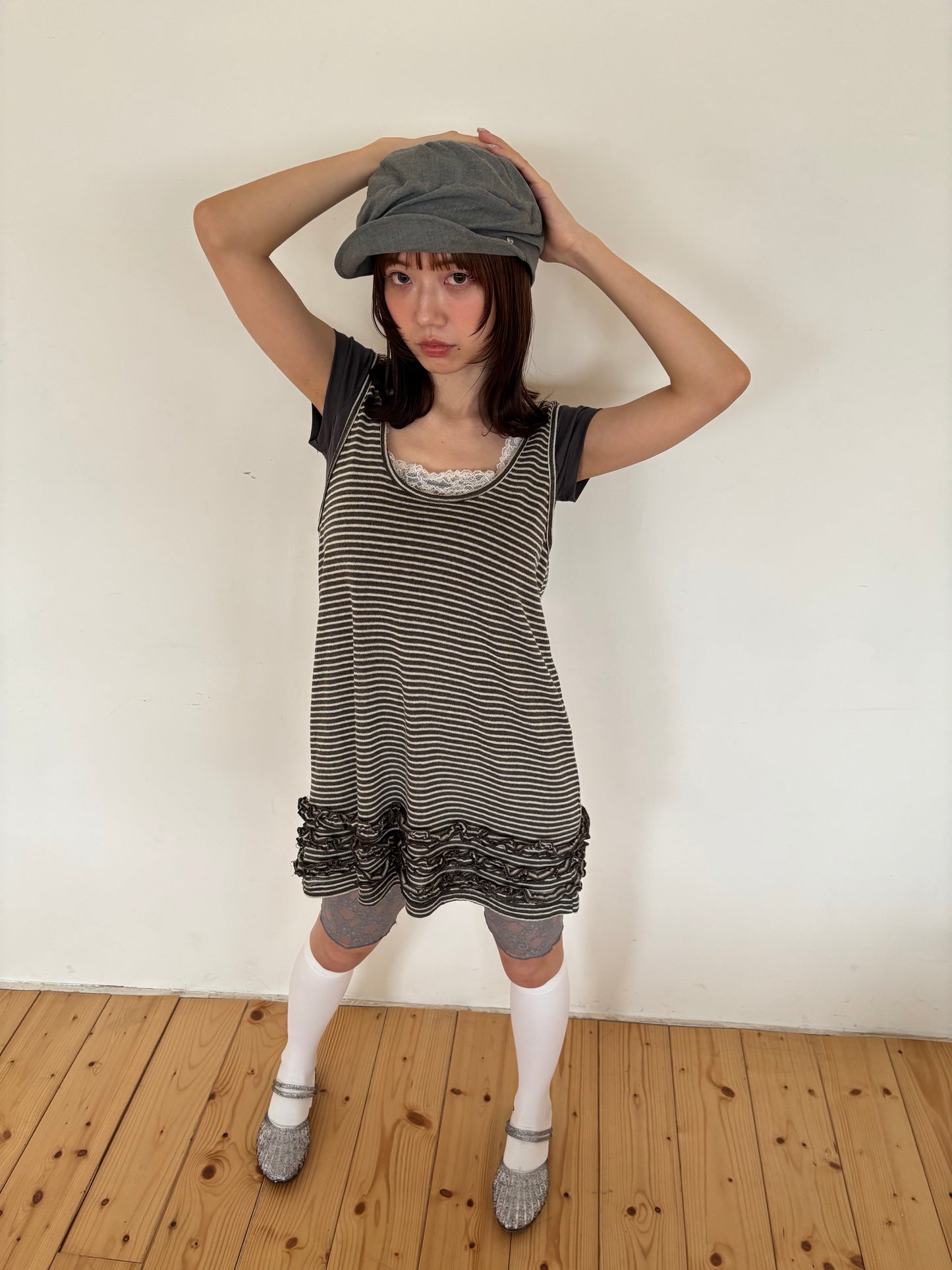 Ripple Hem Stripe Tank