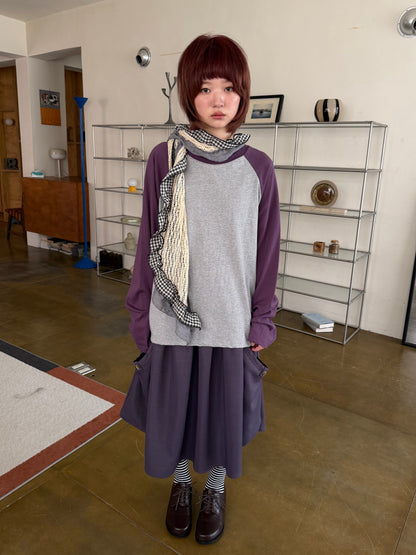 plaid patchwork scarf