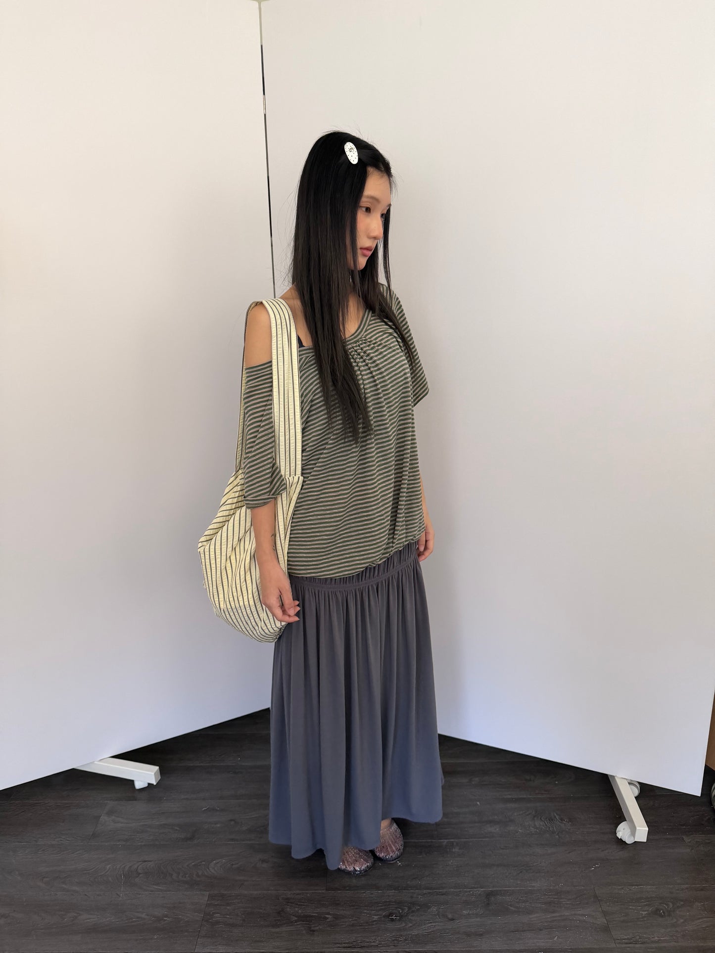 Oversized Striped Bag