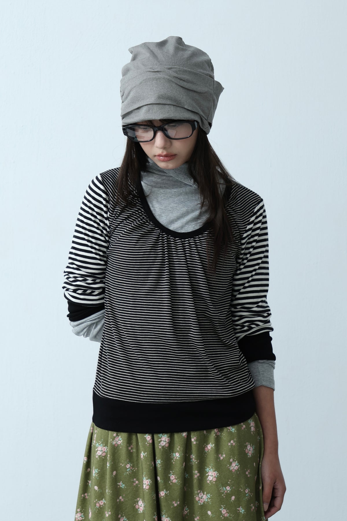 Striped patchwork top