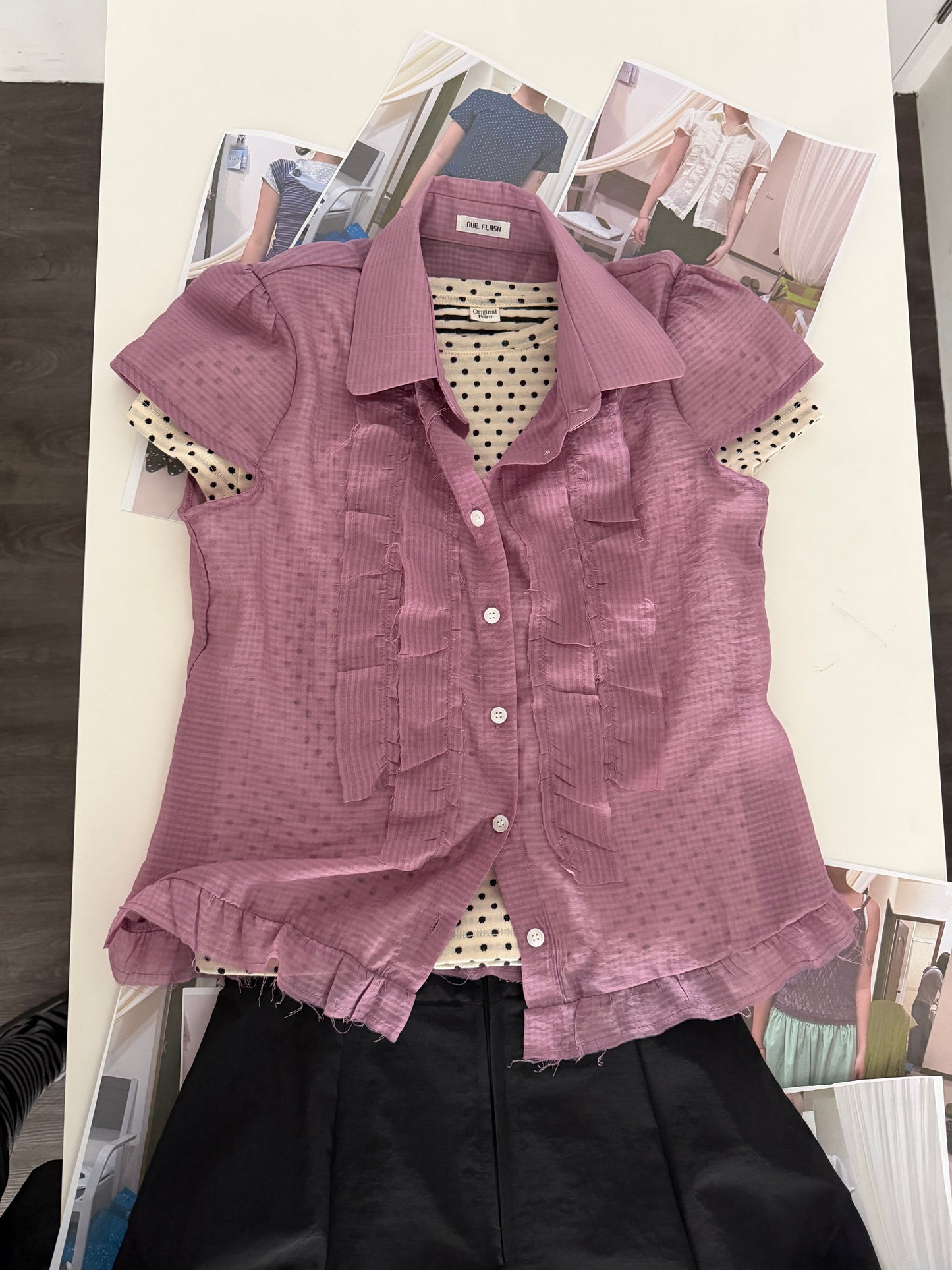 Transparent plaid shirt
