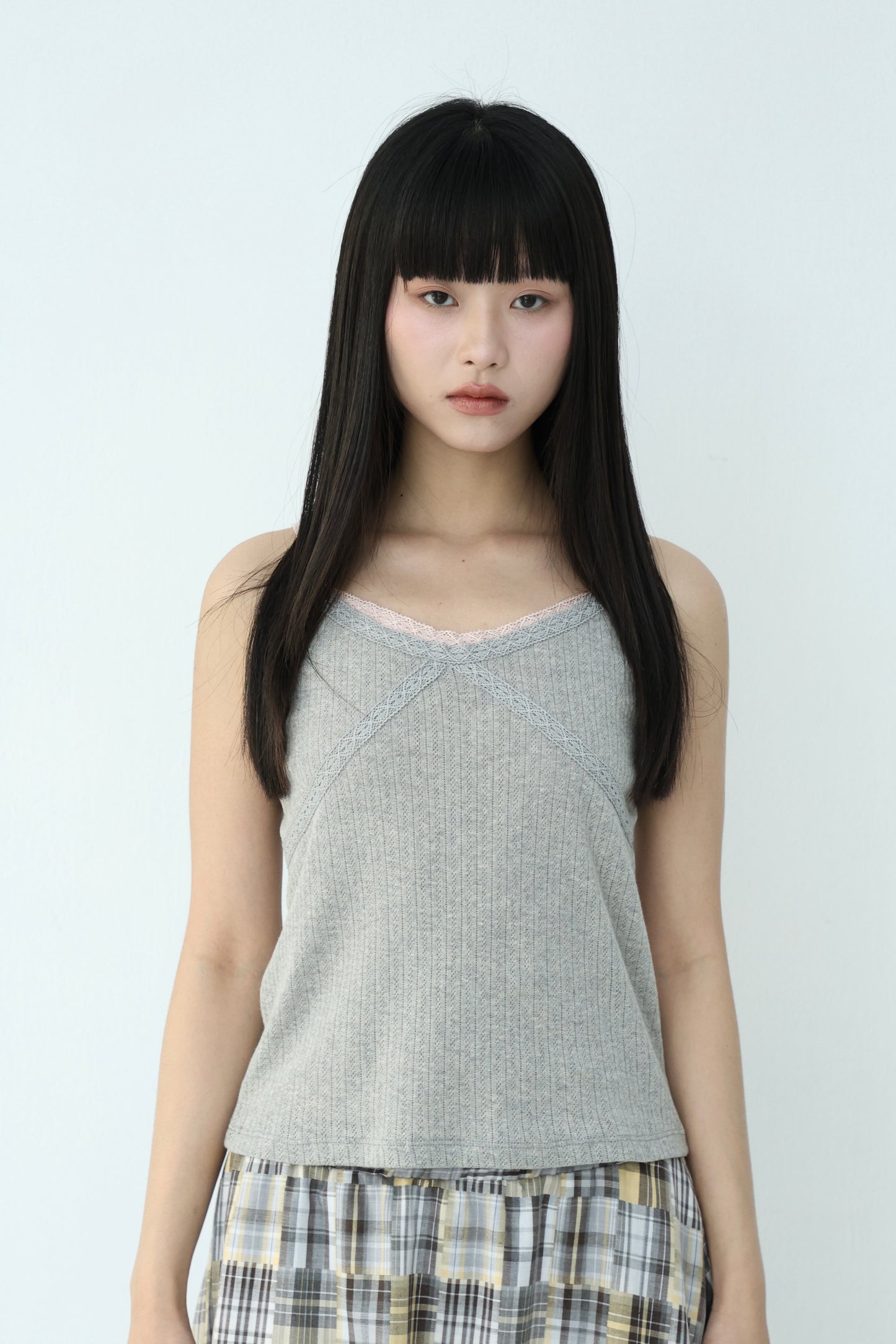 Thin lace spaghetti strap vest