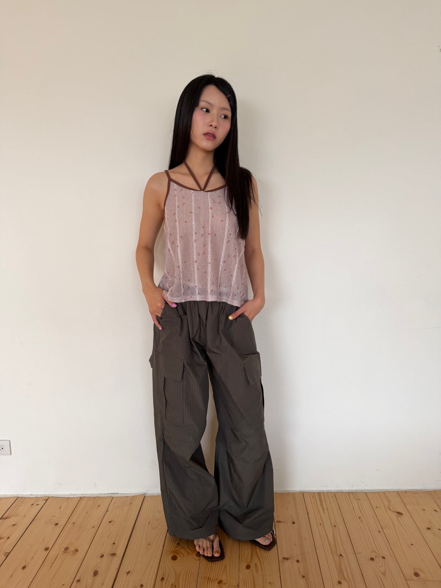 Pointelle Floral Cami