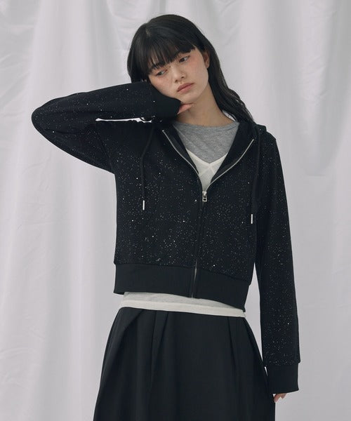 (9/13 收單）Unblend 短版抓絨拉鍊連帽外套