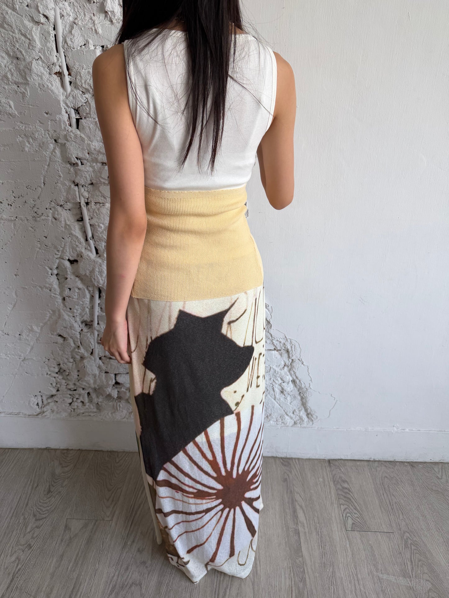 Double-sided printed dress