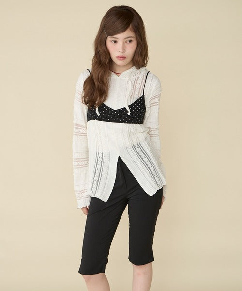 Unblend 蕾絲輪廓連帽T