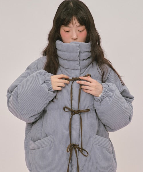 (Sale 至9/20 22:00）loin nuit ribbon padding blouson