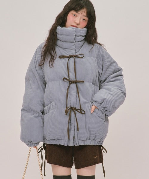 (Sale 至9/20 22:00）loin nuit ribbon padding blouson