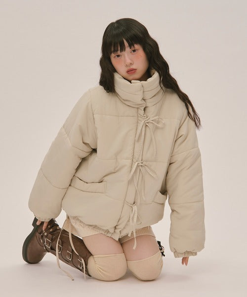 (Sale 至9/20 22:00）loin nuit ribbon padding blouson