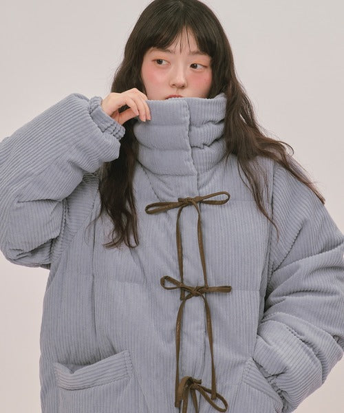 (Sale 至9/20 22:00）loin nuit ribbon padding blouson