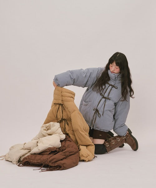 (Sale 至9/20 22:00）loin nuit ribbon padding blouson