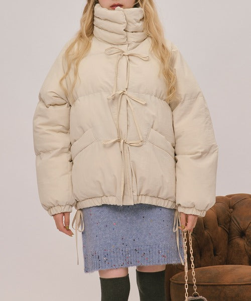 (Sale 至9/20 22:00）loin nuit ribbon padding blouson