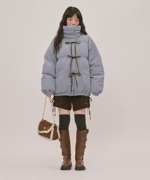 (Sale 至9/20 22:00）loin nuit ribbon padding blouson