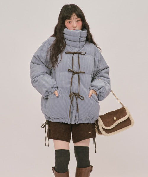 (Sale 至9/20 22:00）loin nuit ribbon padding blouson