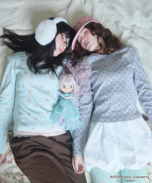 Unblend Ｘ Blythe別注 娃娃印花點點長袖上衣
