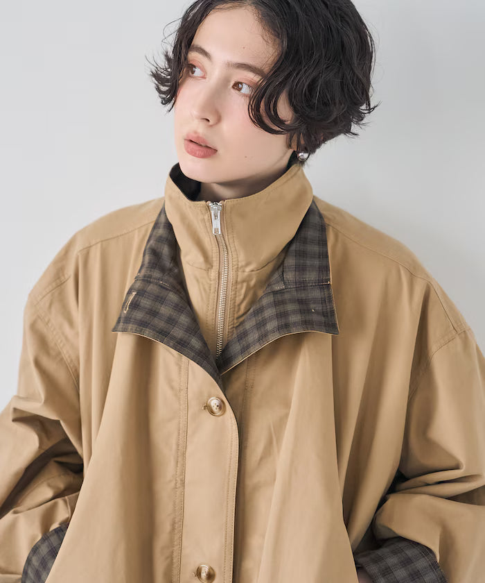 (Sale 至9/22 22:00）FREAK'S STORE 撞色雙領短版拉鍊夾克