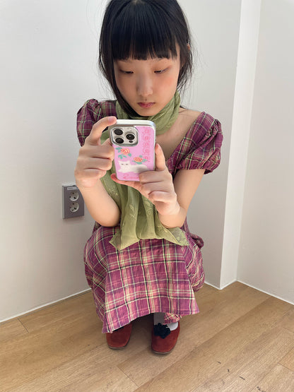 SUNI X FUN FROM FUN White Cat with Yellow Roses Phone Case