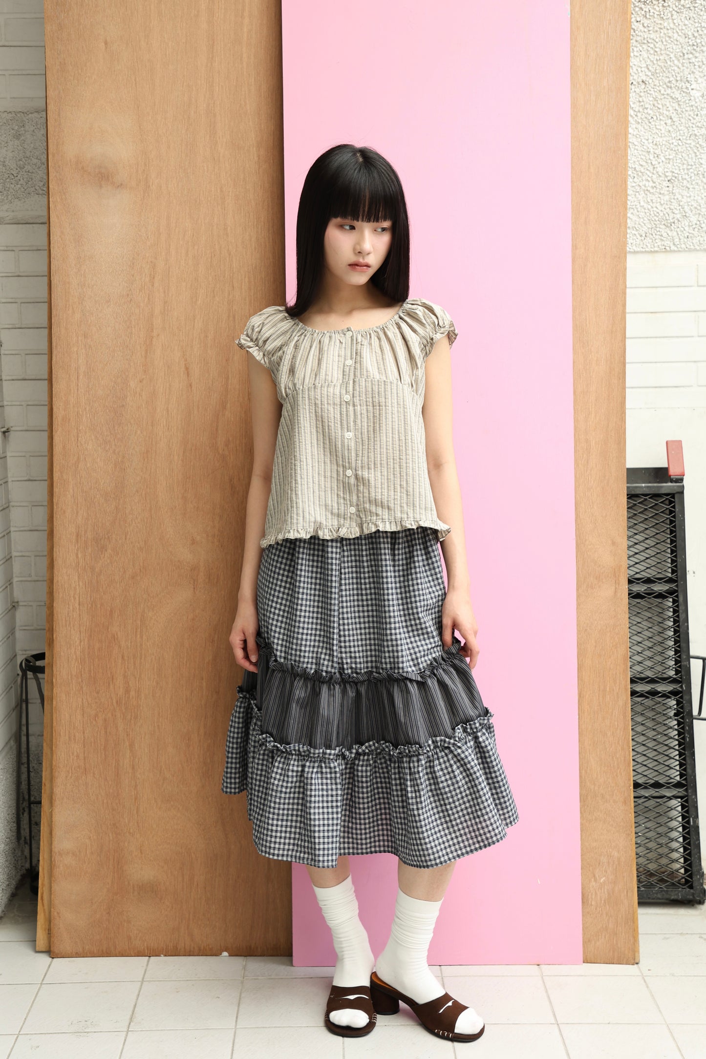 Retro mixed-media dress
