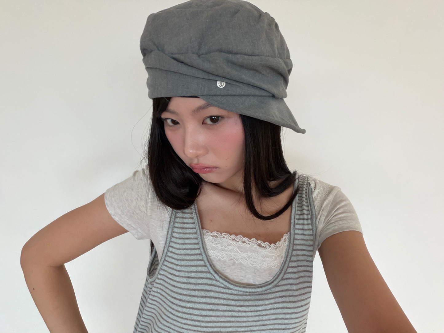 Ruched Newsboy Cap