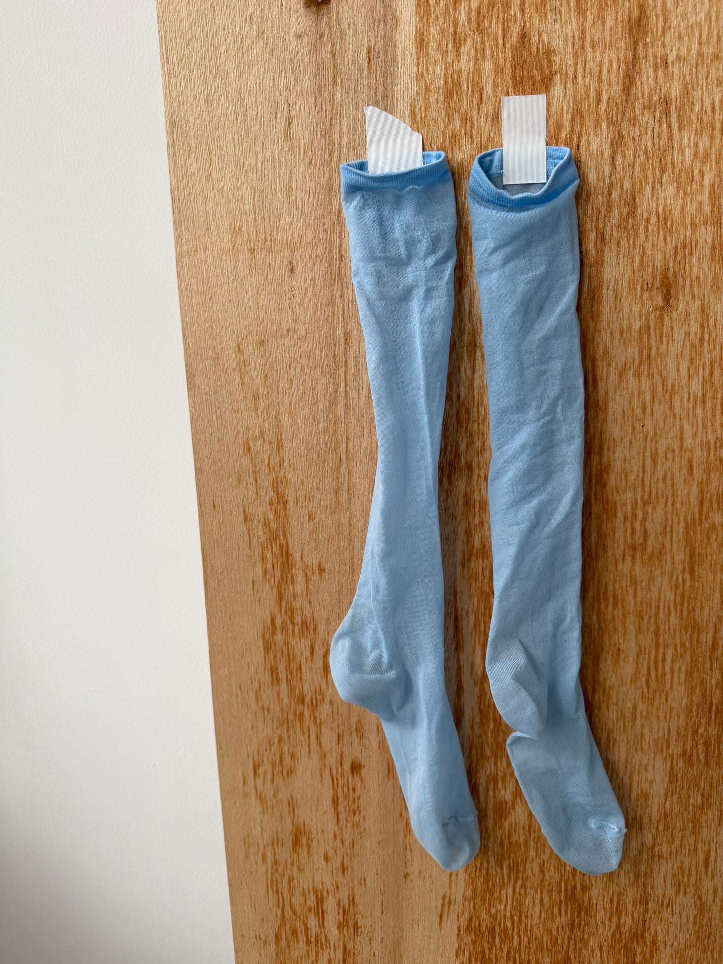 Sheer candy-colored mid-calf socks