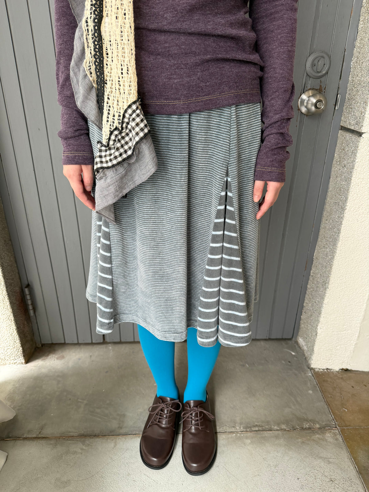 plaid patchwork scarf