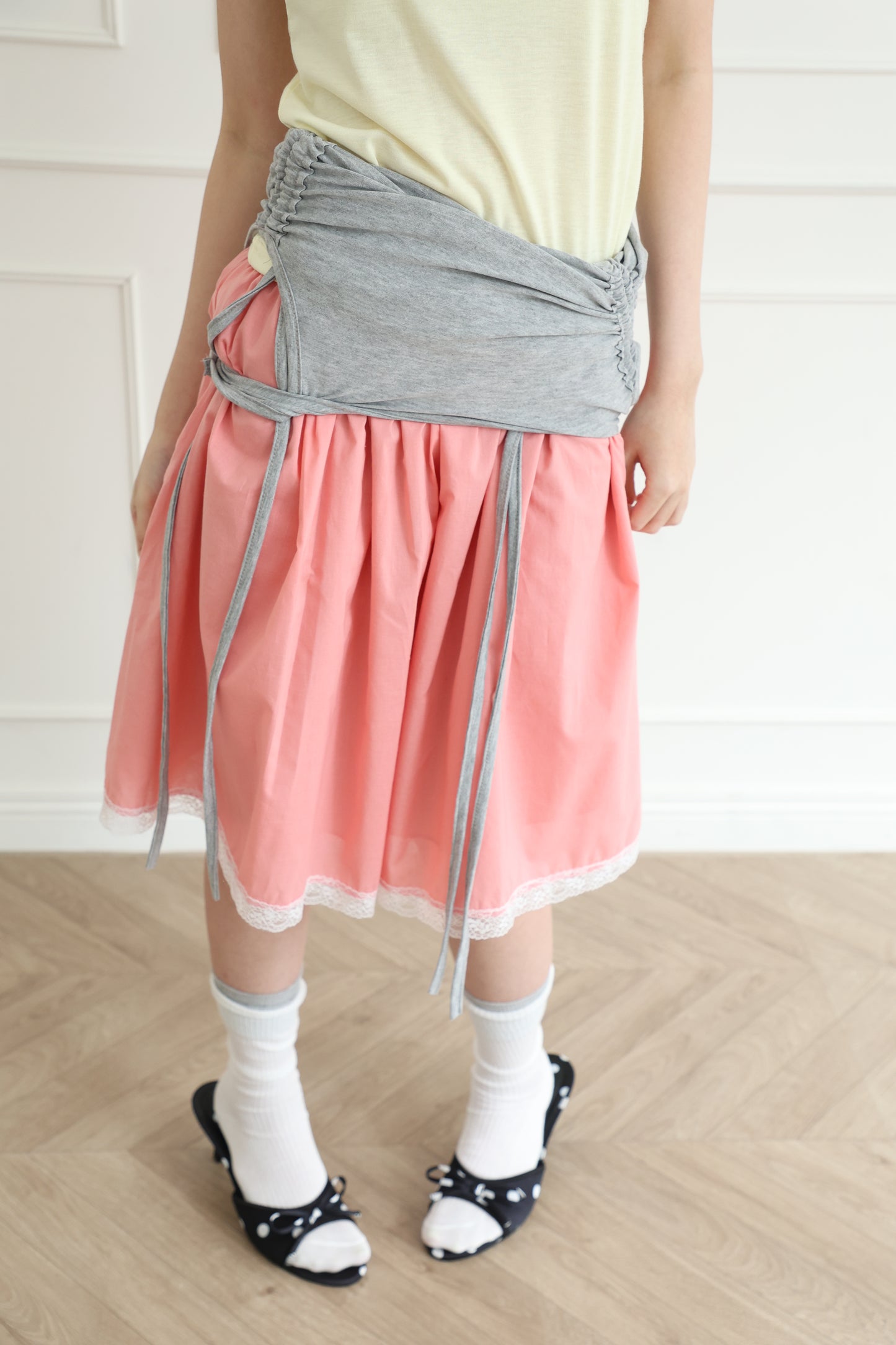 Brightly colored lace puff skirt