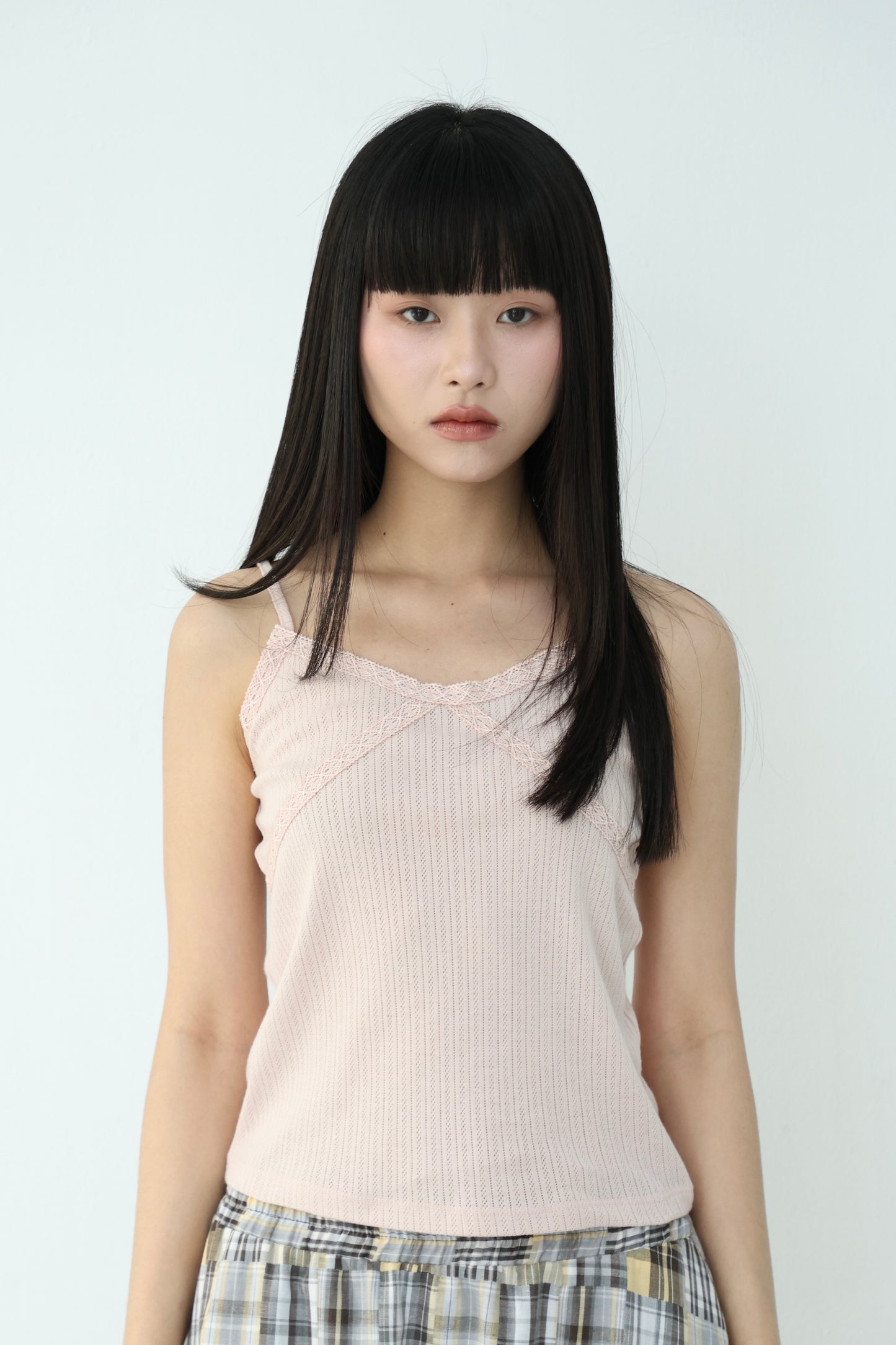 Thin lace spaghetti strap vest
