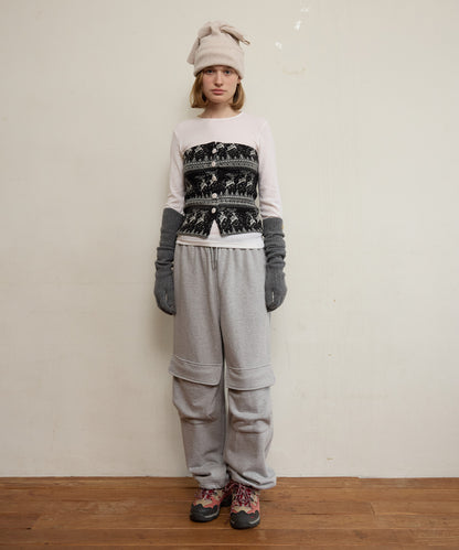 FUN FROM FUN POCKET SWEAT PANTS, MELANGE GREY