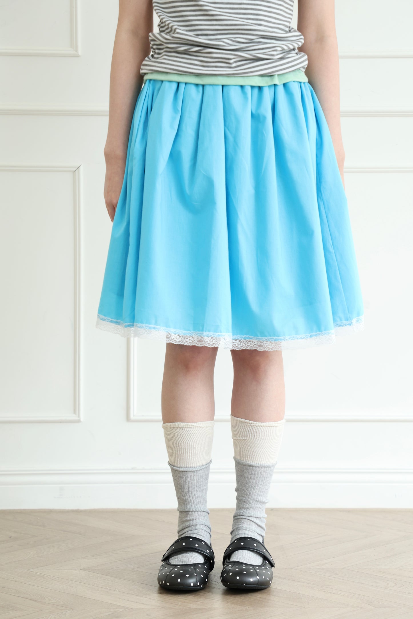 Brightly colored lace puff skirt