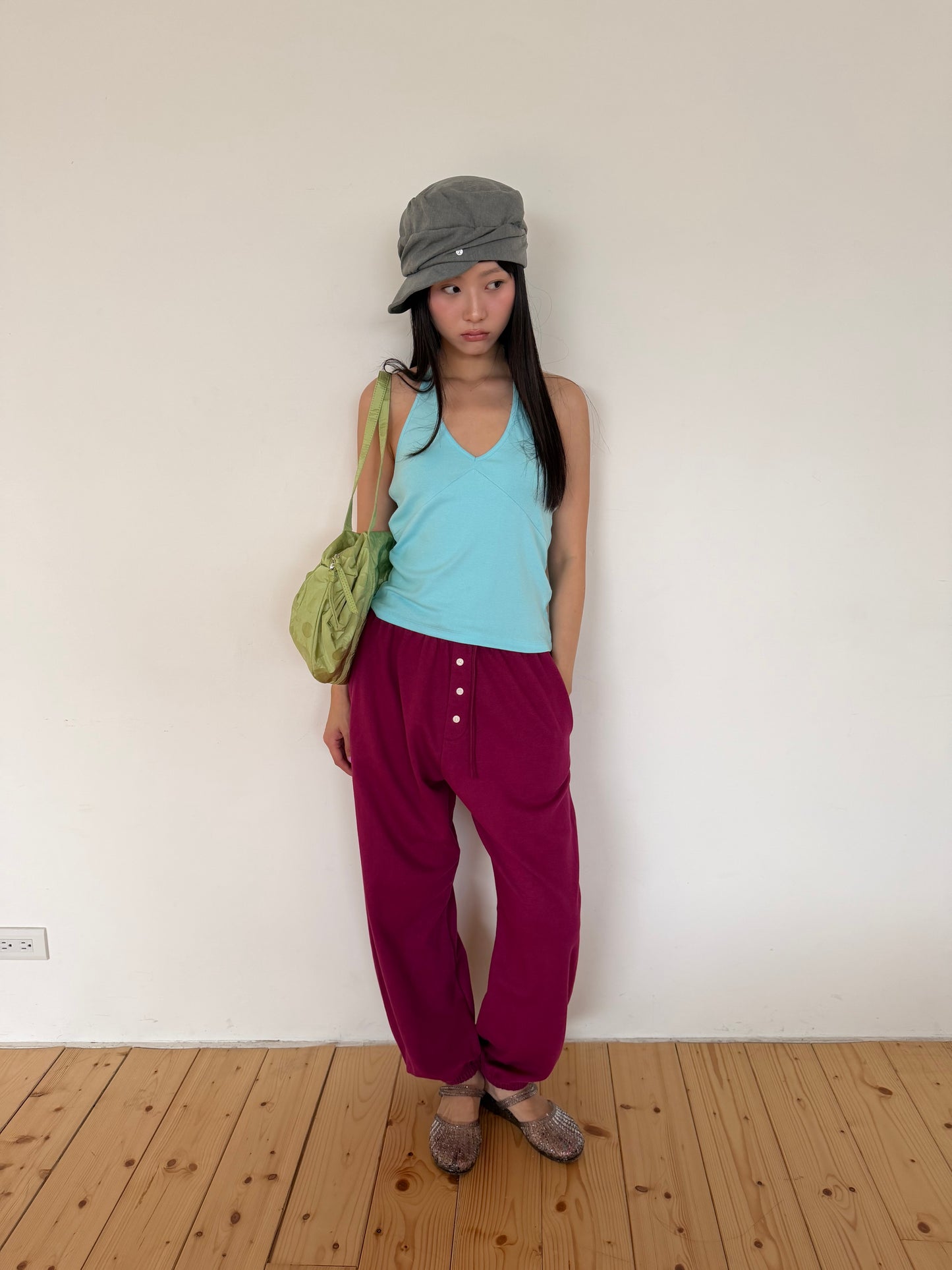 Cotton tapered trousers