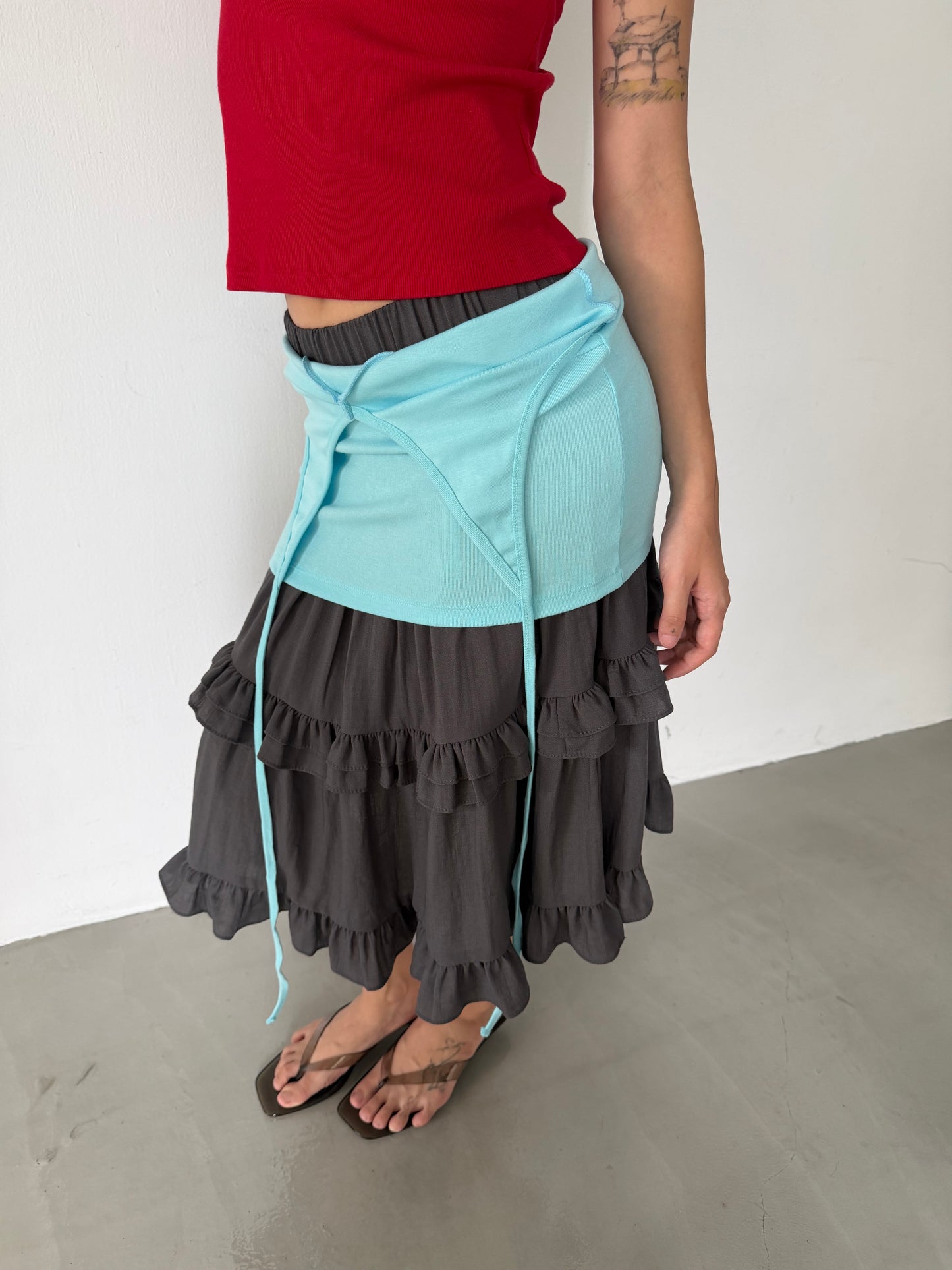 Brightly colored halter neck vest