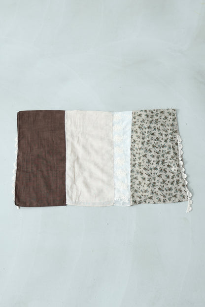 Floral lace scarf of different materials